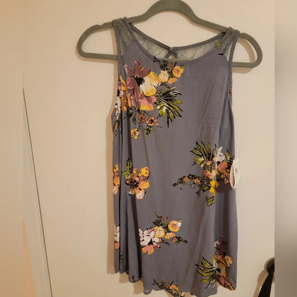 Gypsy&Moondust Tank Womens Small Floral Lace Coquette Fairy Angelcore Y2K NWT - Picture 1 of 3